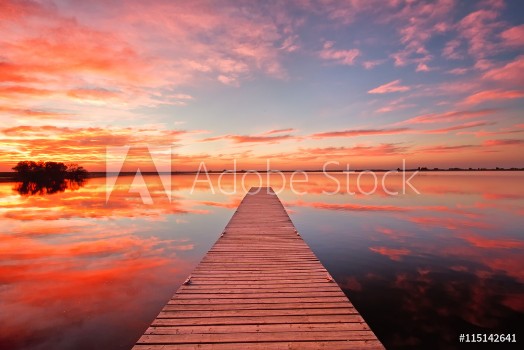Picture of Fishing dock at sunrise